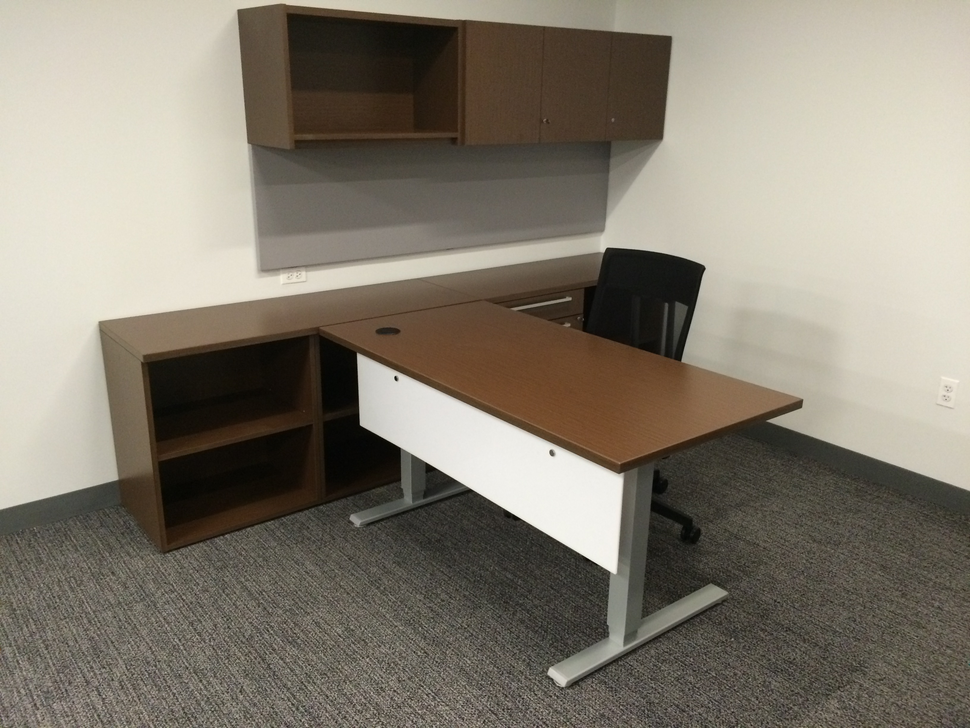 Private office solution with custom storage solution