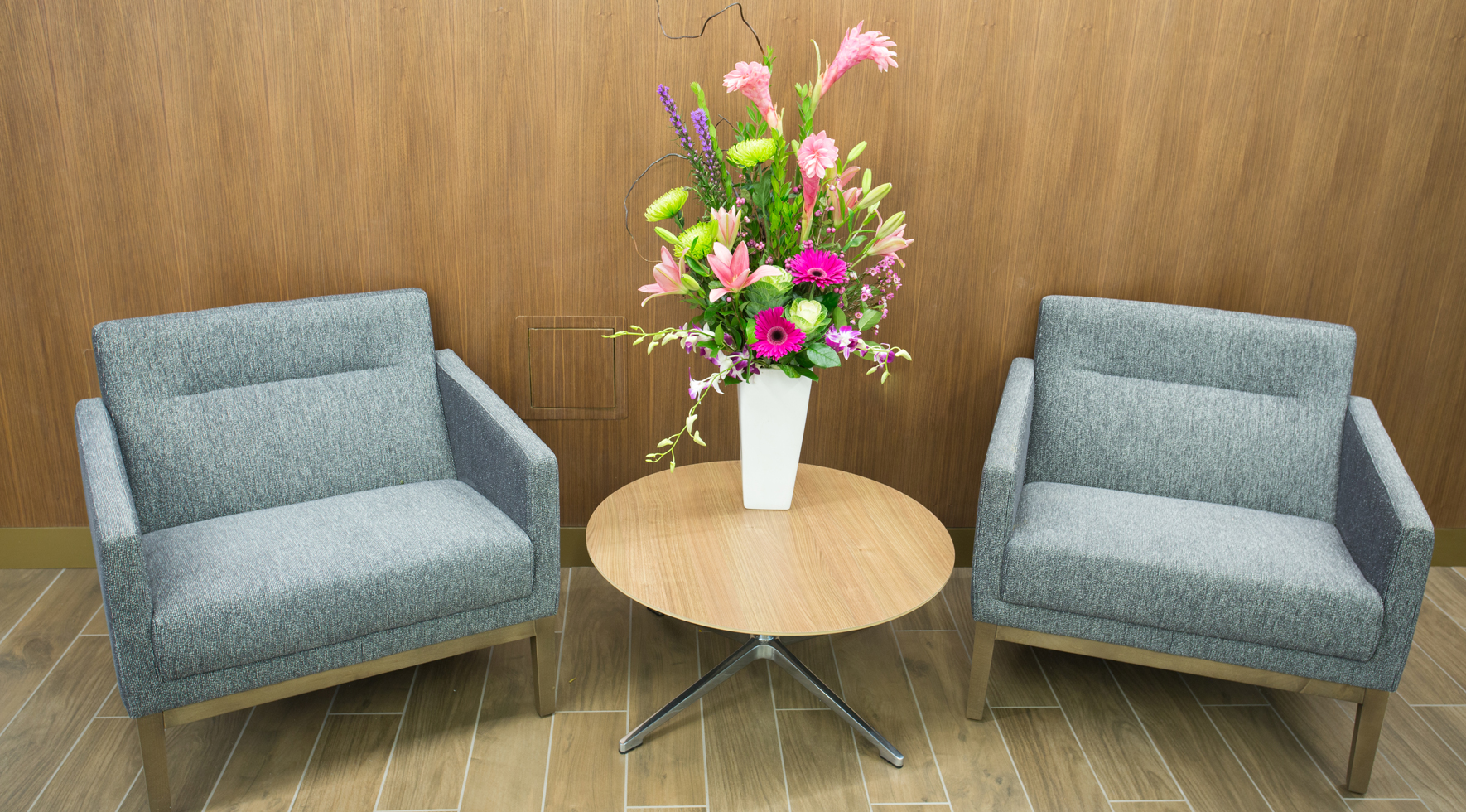 Reception area for an office