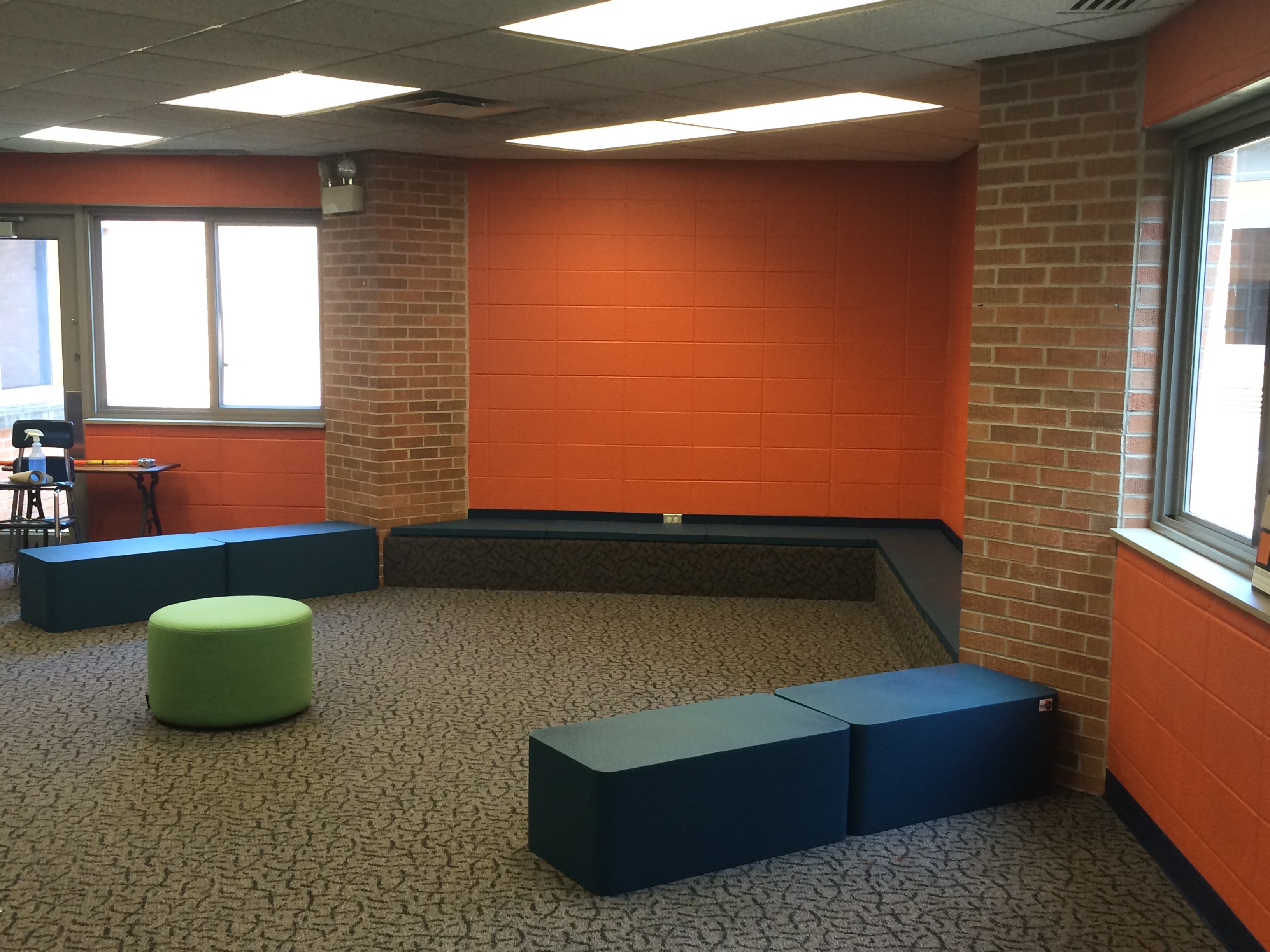 Modular furniture in a library