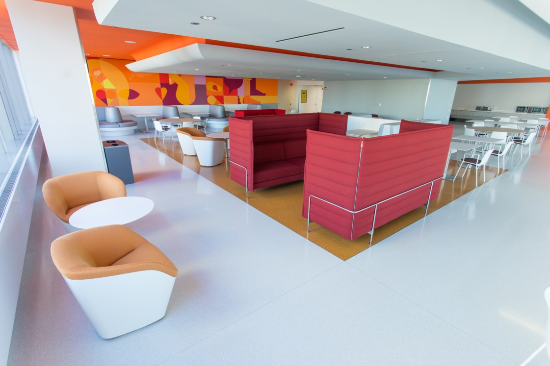 Variety of seating styles for a hospital waiting room