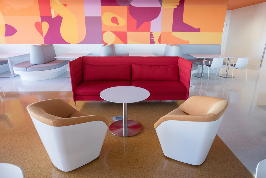 Comfortable hospital cafe