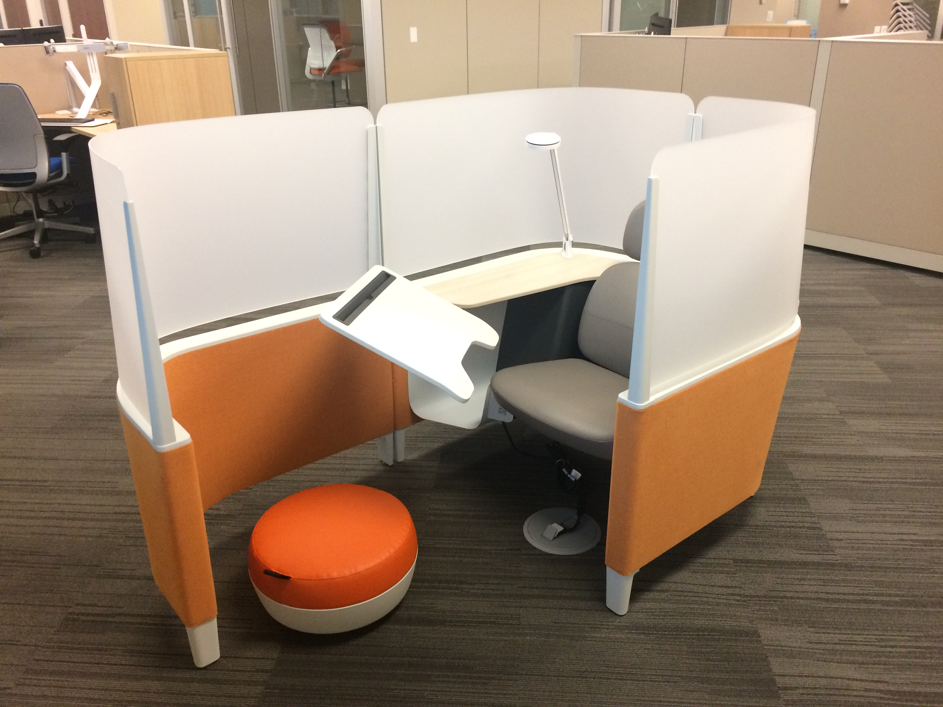 The Brody chair is a thinkpod type focus zone