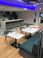 Dining and lounge space in workplace